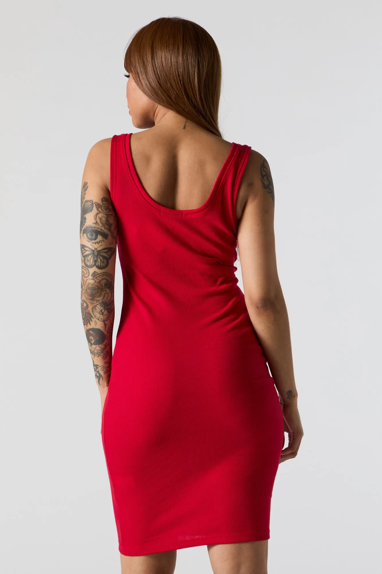 Ribbed Scoop Neck Bodycon Mini Dress sold by Urban Planet product image thumbnail 2