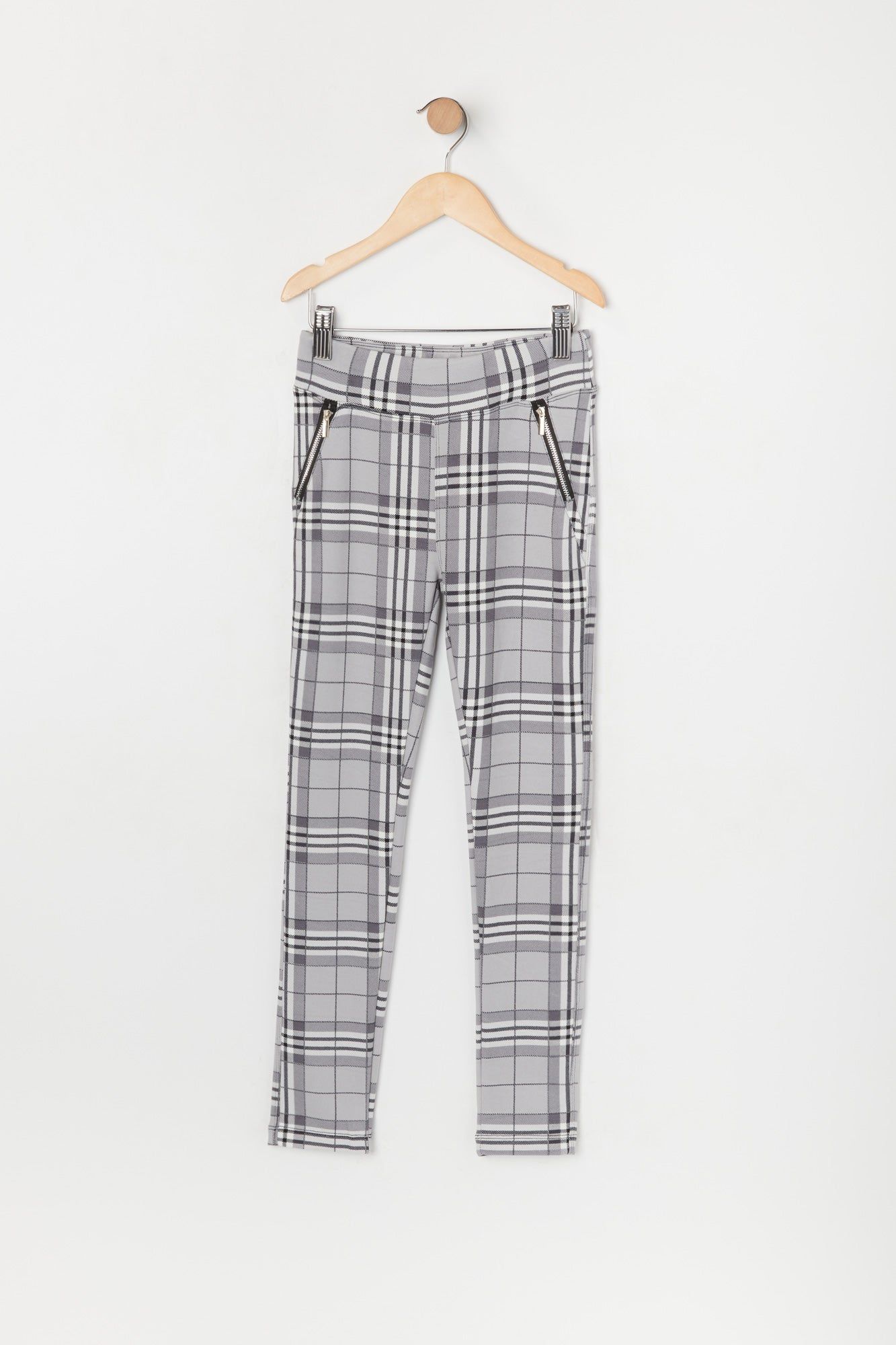 Girls Plaid Zip Pocket Legging sold by Urban Planet product image thumbnail 3