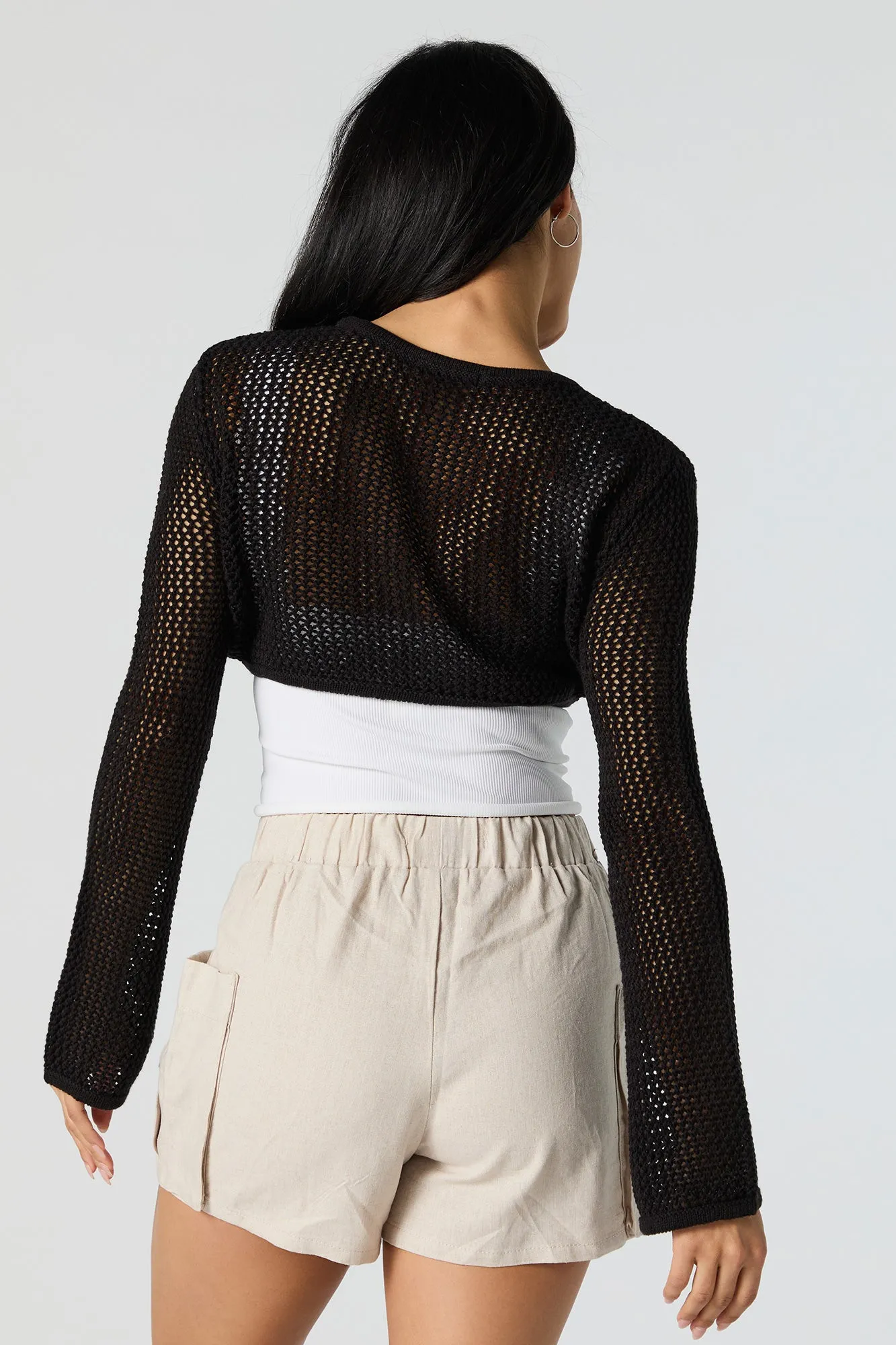 Chandail ultracourt en tricot ajouré sold by Urban Planet product image thumbnail 5