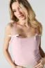 Camisole côtelée avec bordure en dentelle et boucle sur les bretelles sold by Urban Planet