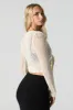 Cardigan court en tricot ajouré avec attache sold by Urban Planet