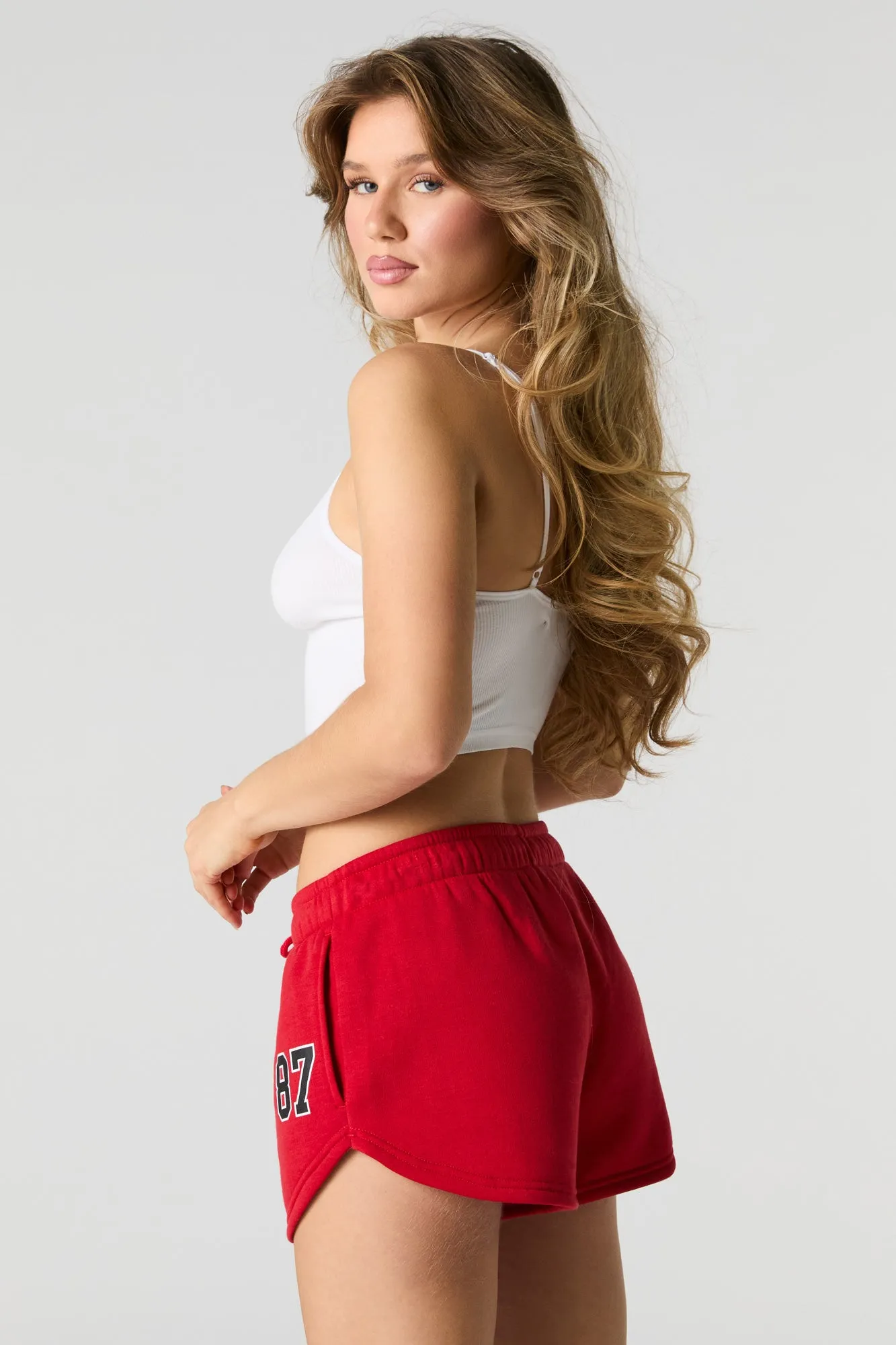 Graphic Fleece Drawstring Dolphin Short sold by Urban Planet product image thumbnail 2