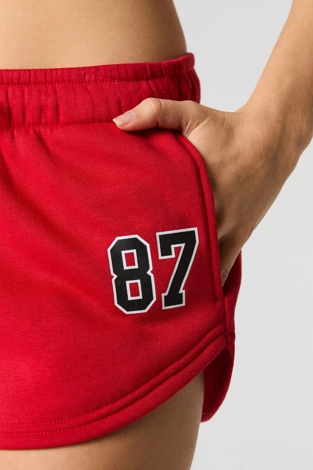 Graphic Fleece Drawstring Dolphin Short sold by Urban Planet product image thumbnail 4