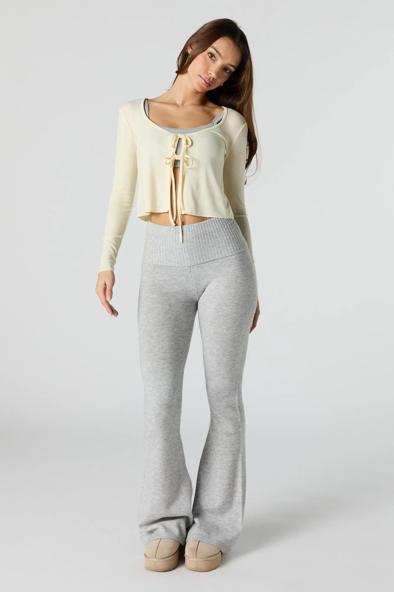 Haut en tricot de pointelle avec attache sold by Urban Planet product image thumbnail 5