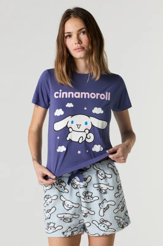 Ensemble pyjama avec t-shirt et short en peluche à imprimé Hello Kitty & Friends made by Stitches