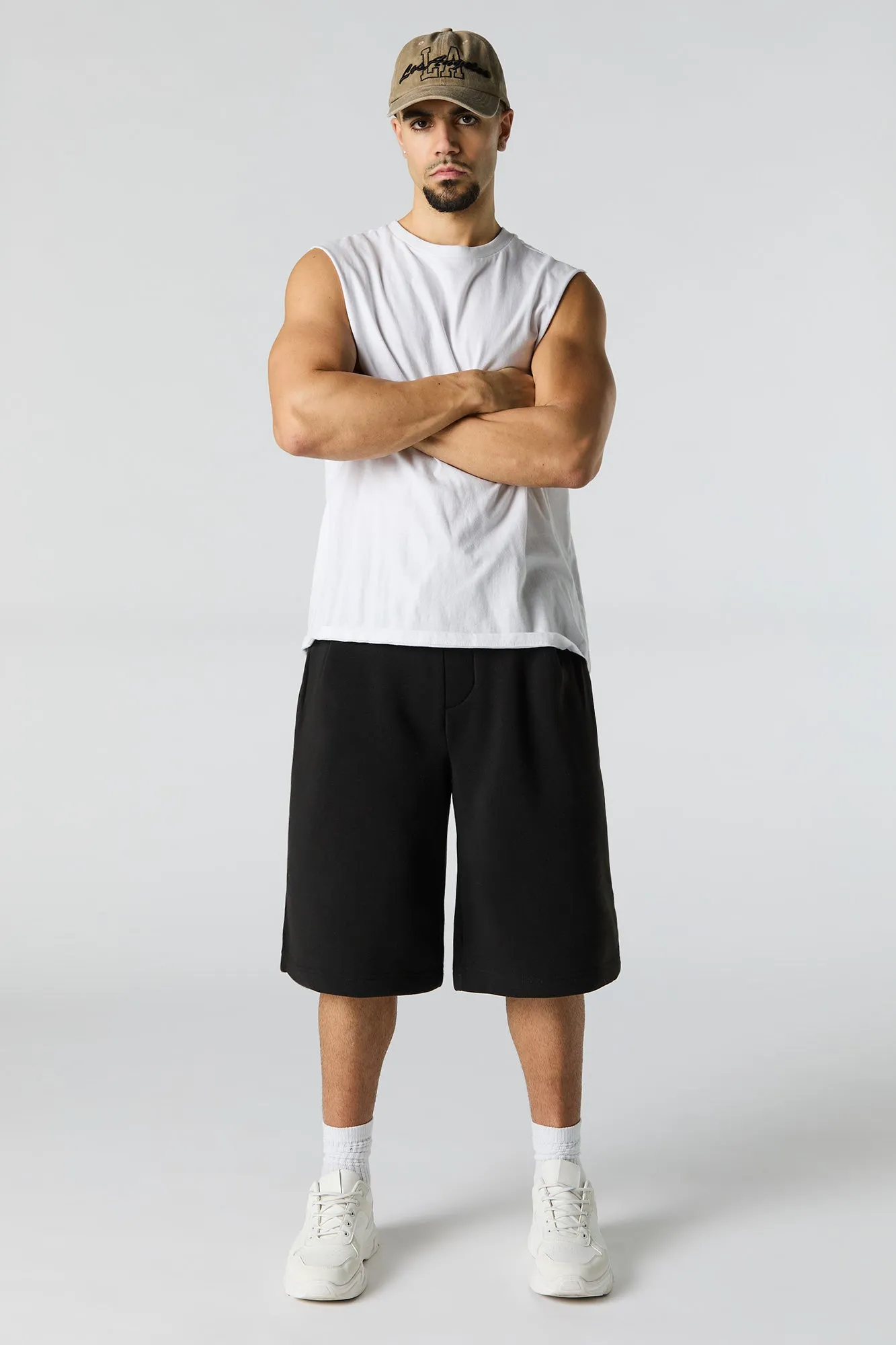 Fleece Longline Short sold by Urban Planet product image thumbnail 5
