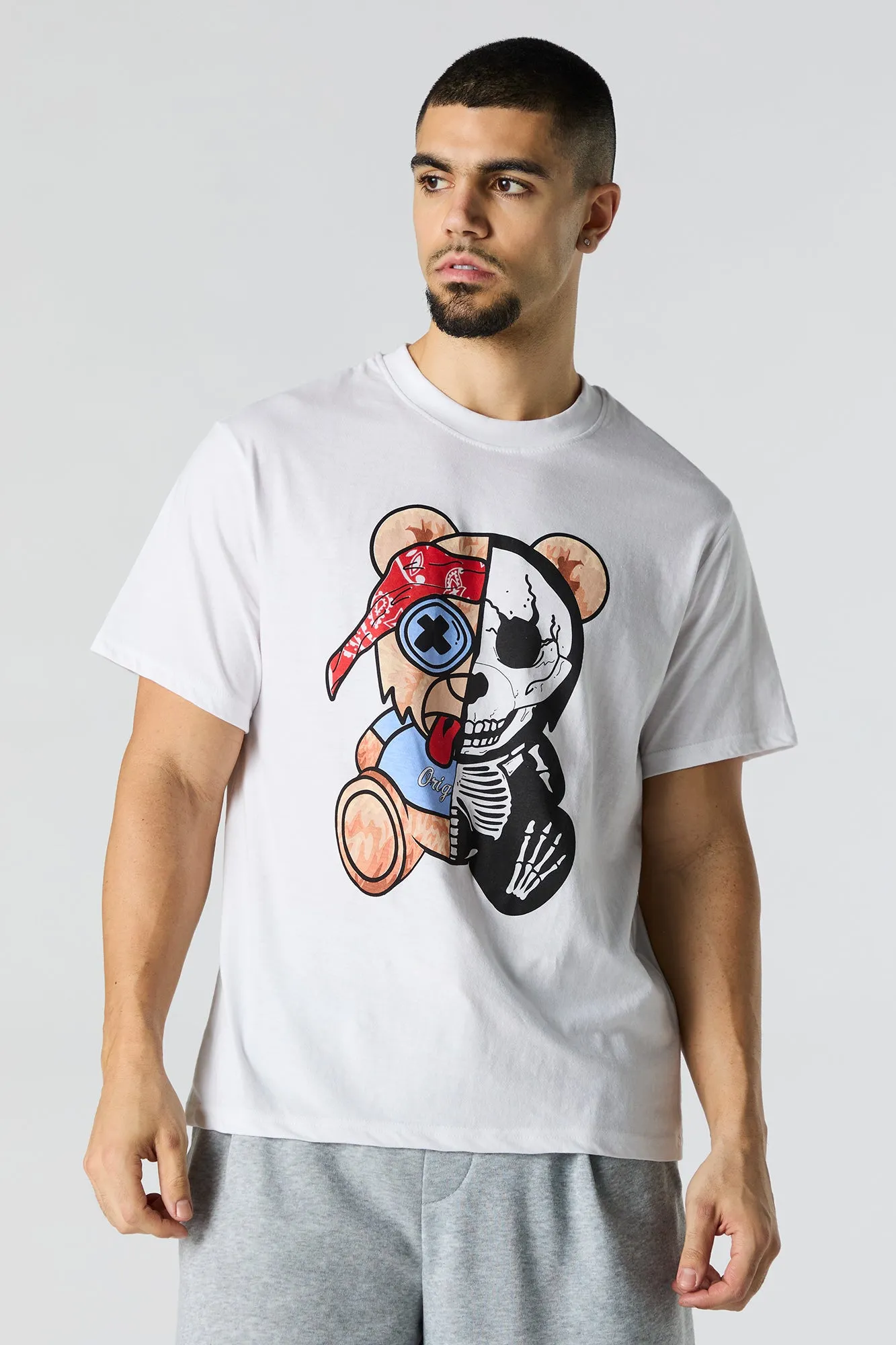 T-shirt à imprimé Skull Bear sold by Urban Planet