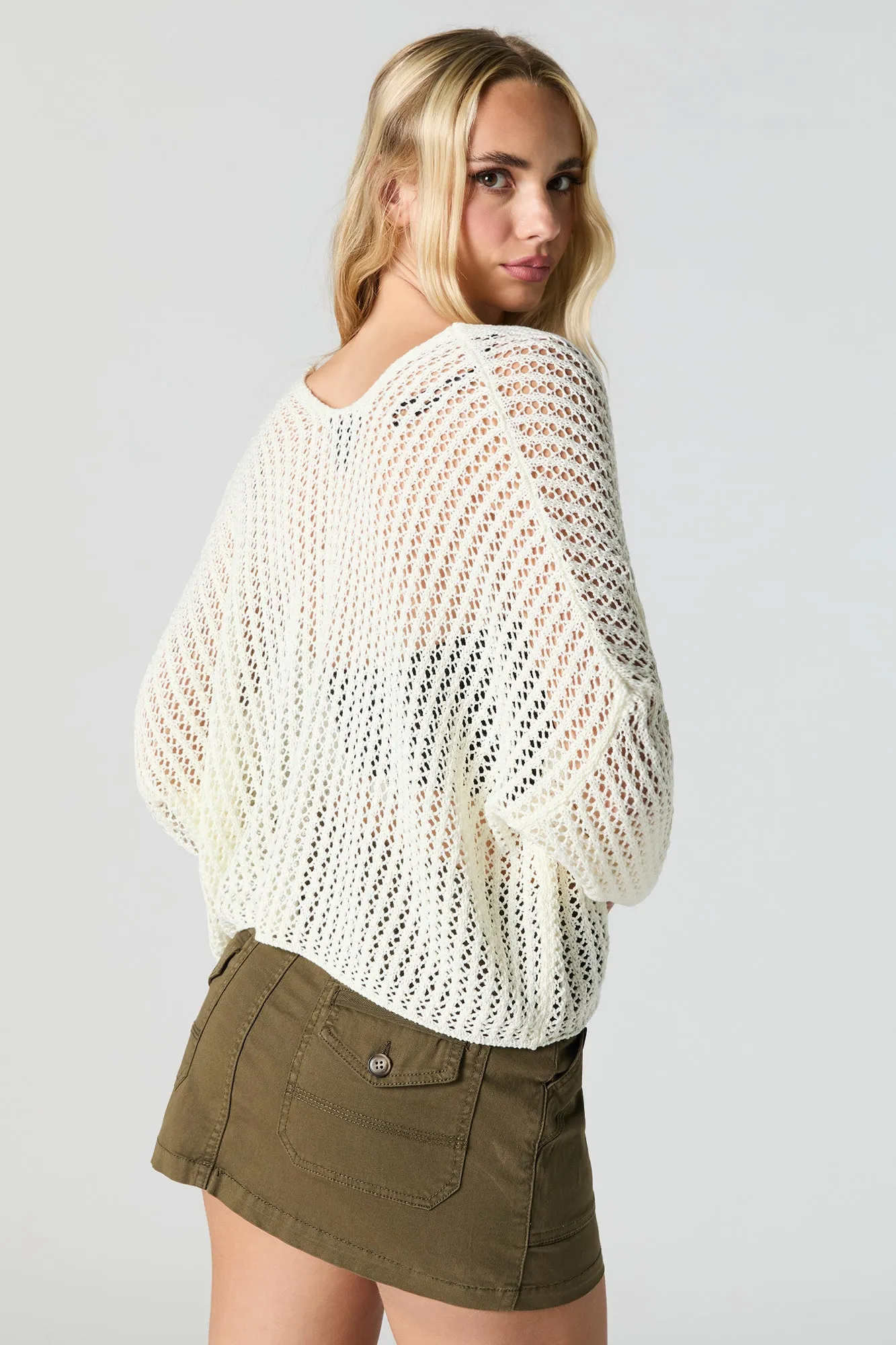 Cardigan ouvert en tricot ajouré sold by Urban Planet product image thumbnail 2