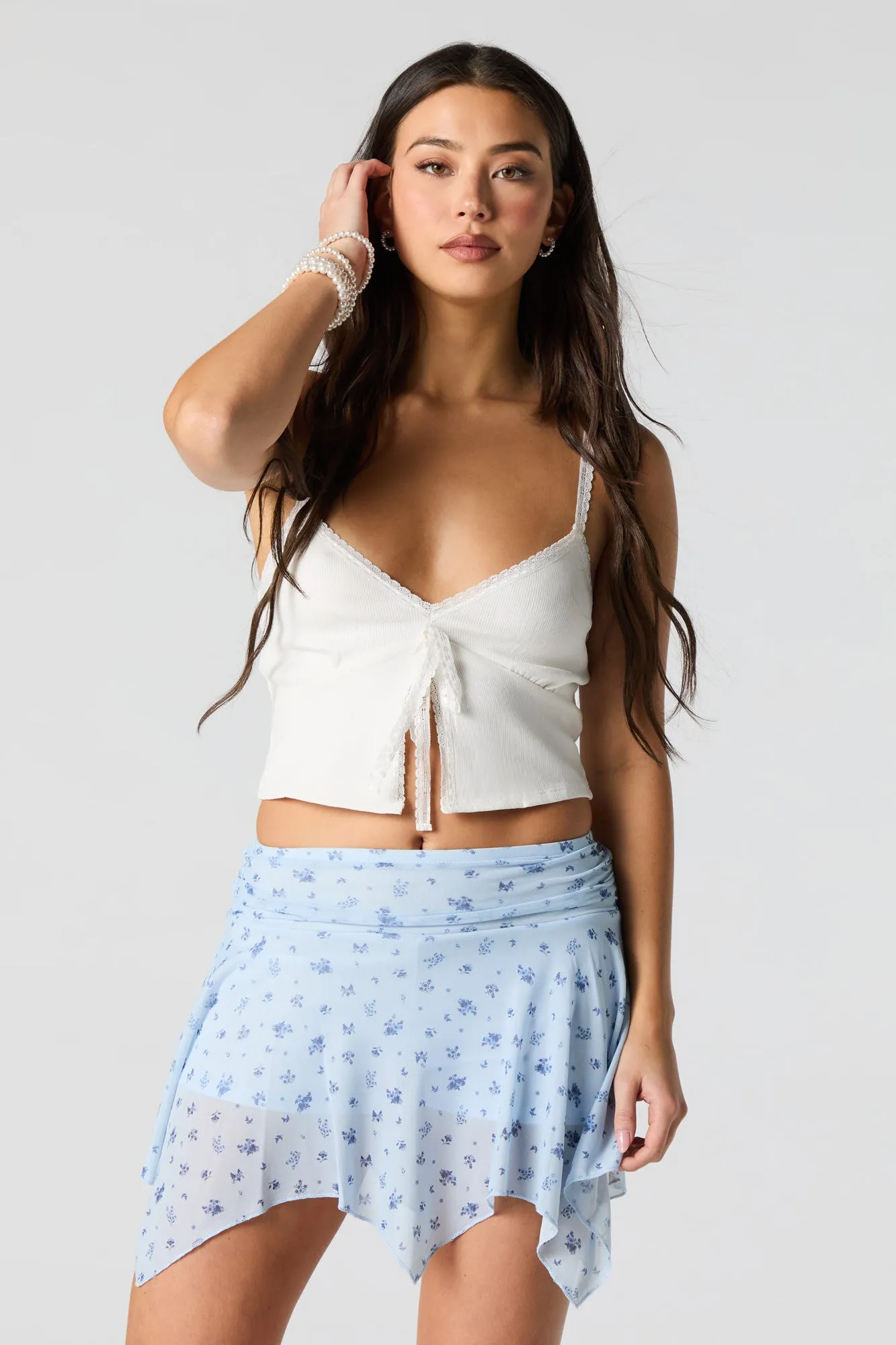 Minijupe-short asymétrique en filet sold by Urban Planet product image thumbnail 5