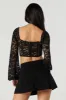 Floral Lace Long Sleeve Corset Top sold by Urban Planet
