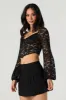 Floral Lace Long Sleeve Corset Top sold by Urban Planet