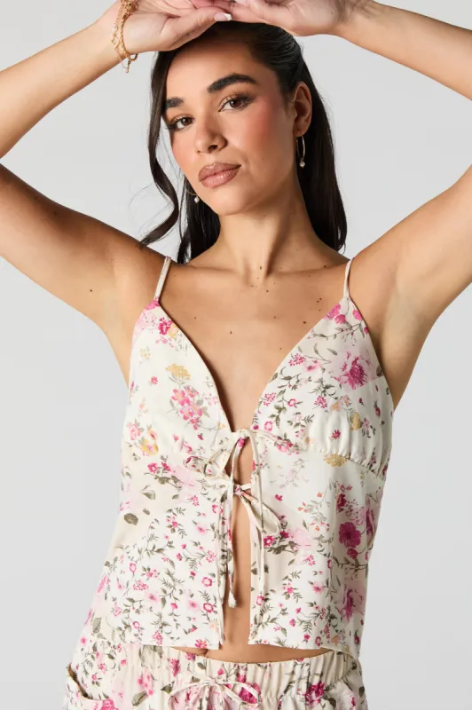 Flowy Tie Front Cami sold by Urban Planet