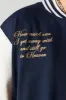 Embroidered Graphic Fleece Varsity Jacket sold by Urban Planet