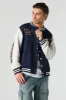 Blouson de style universitaire en molleton imprimé avec motif brodé sold by Urban Planet
