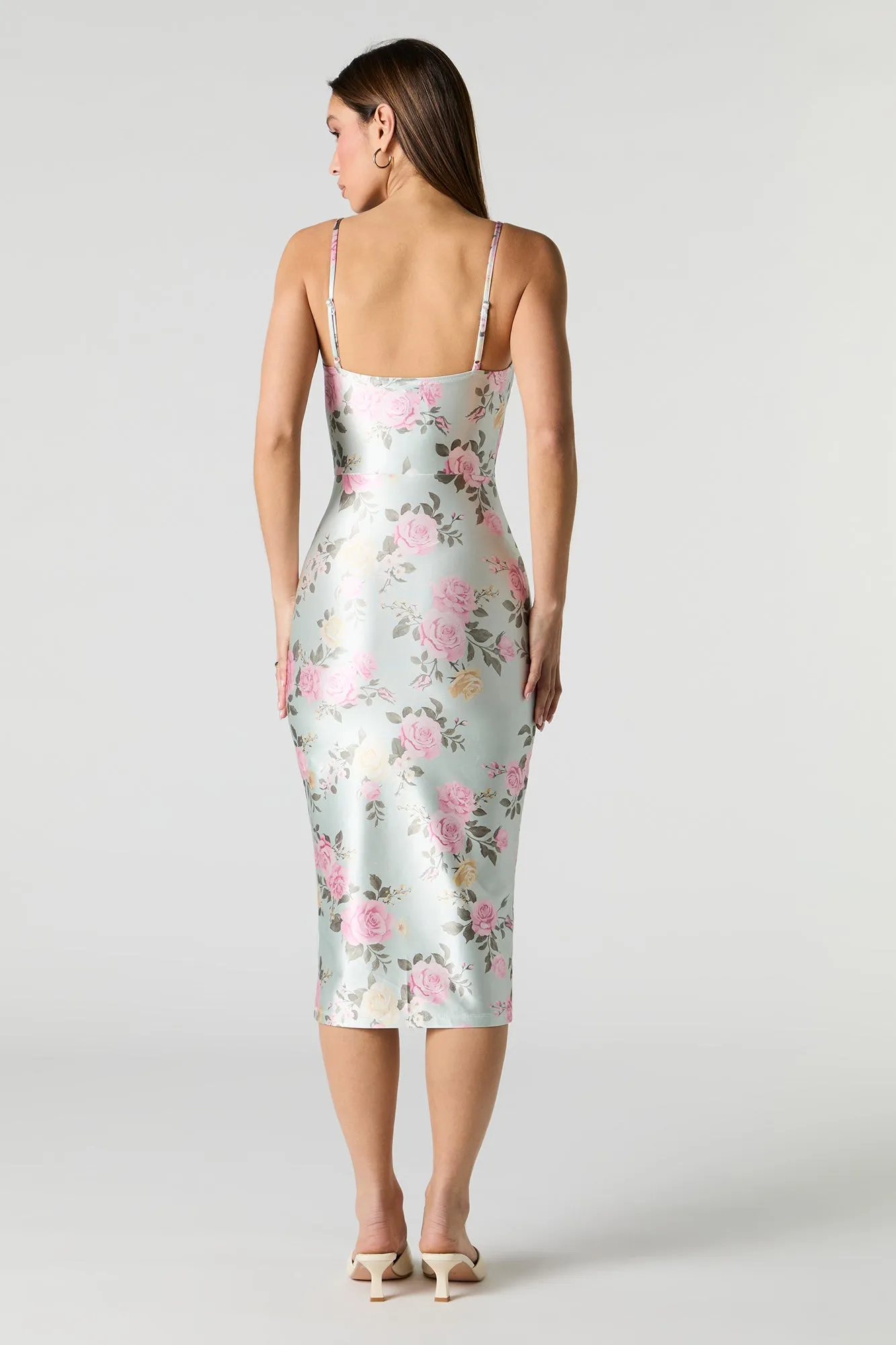 Satin Bustier Bodycon Midi Dress sold by Urban Planet product image thumbnail 2