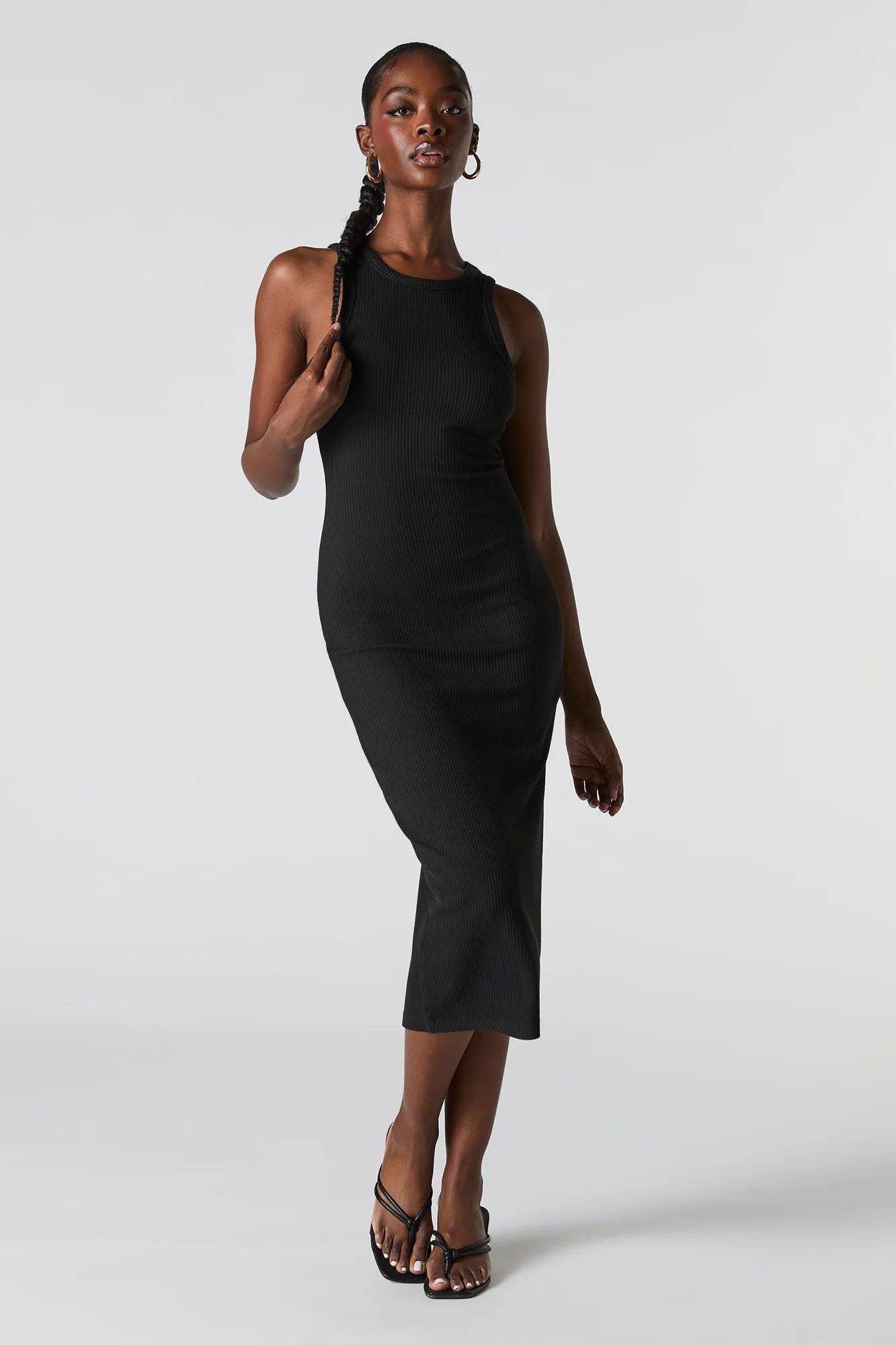 Ribbed Sleeveless Midi Dress sold by Urban Planet product image thumbnail 4