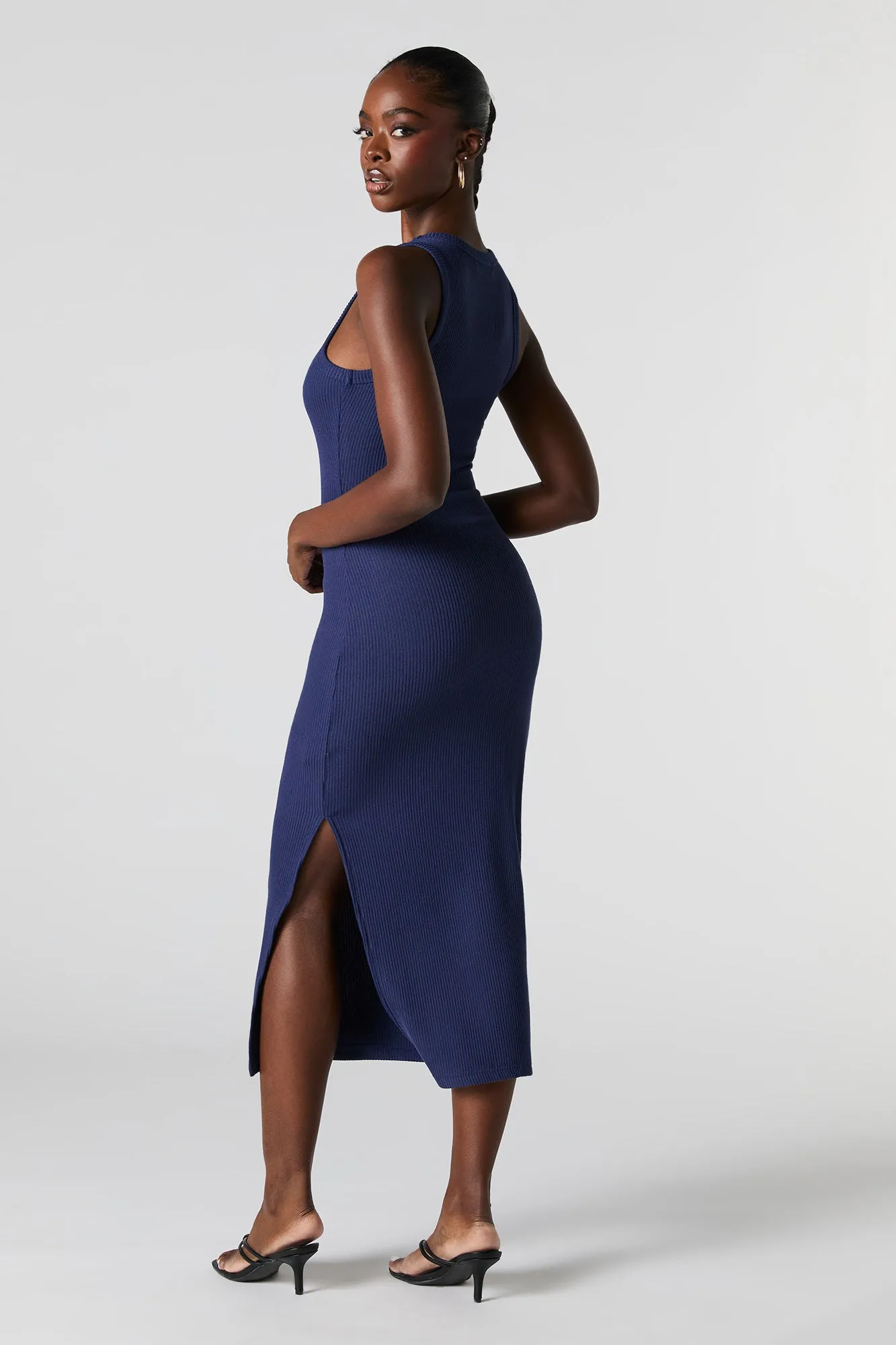 Ribbed Sleeveless Midi Dress sold by Urban Planet product image thumbnail 3