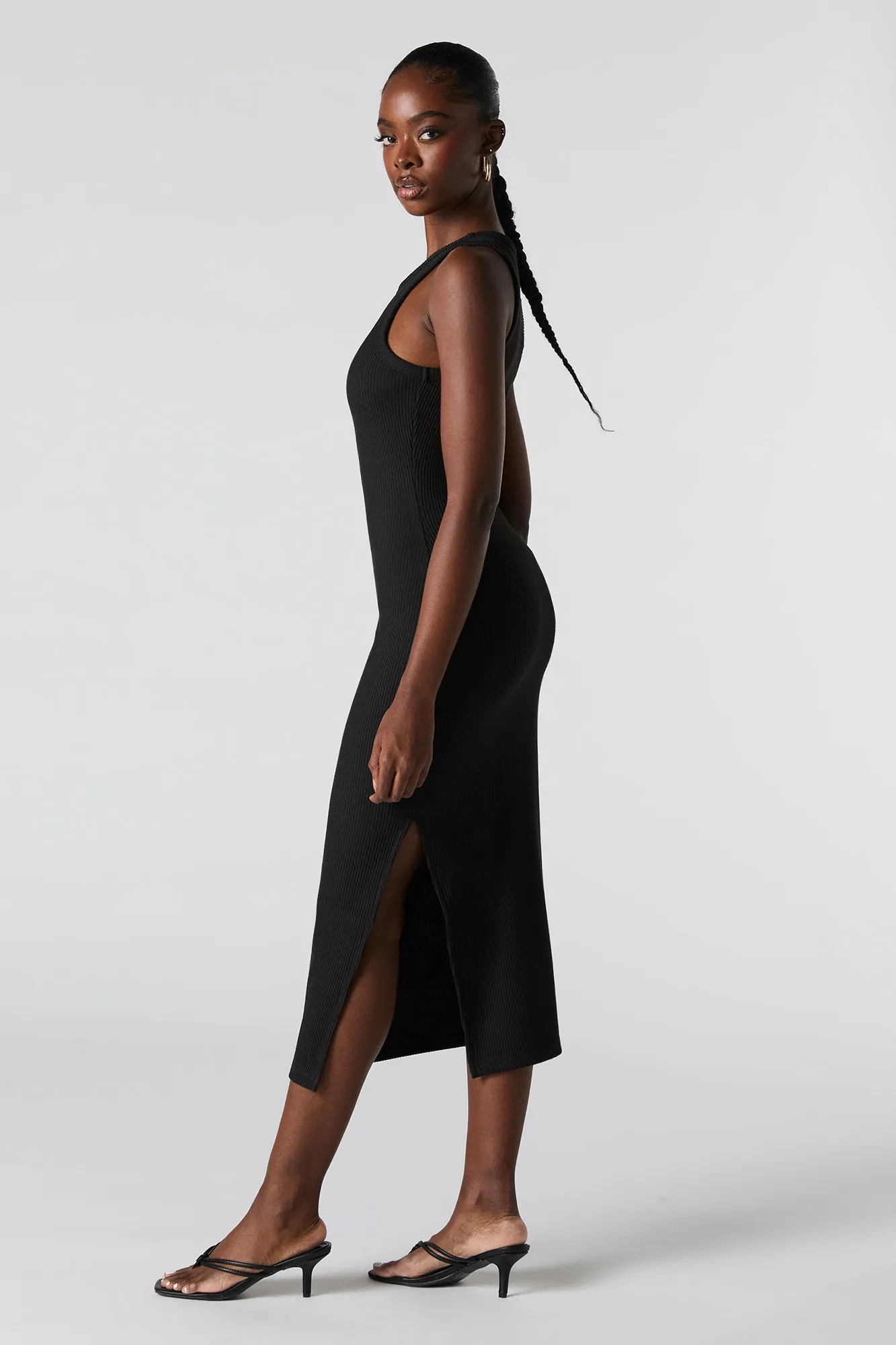 Ribbed Sleeveless Midi Dress sold by Urban Planet product image thumbnail 5