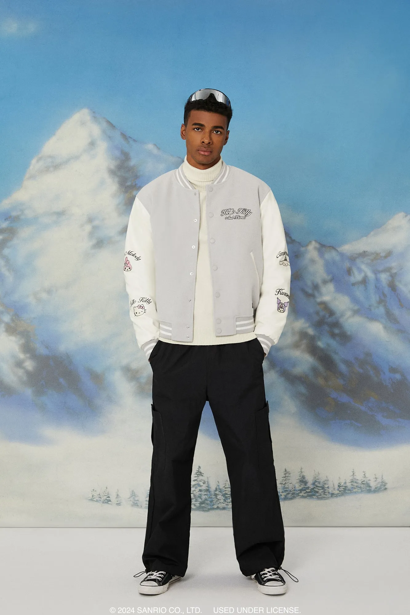 Blouson de style universitaire avec motif brodé Hello Kitty & Friends sold by Urban Planet product image thumbnail 3