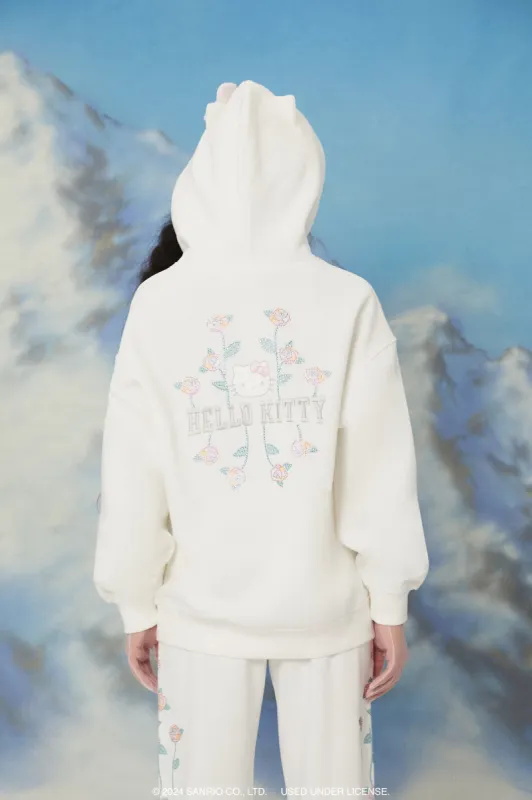 Hello Kitty Rose Embroidered Hoodie sold by Urban Planet
