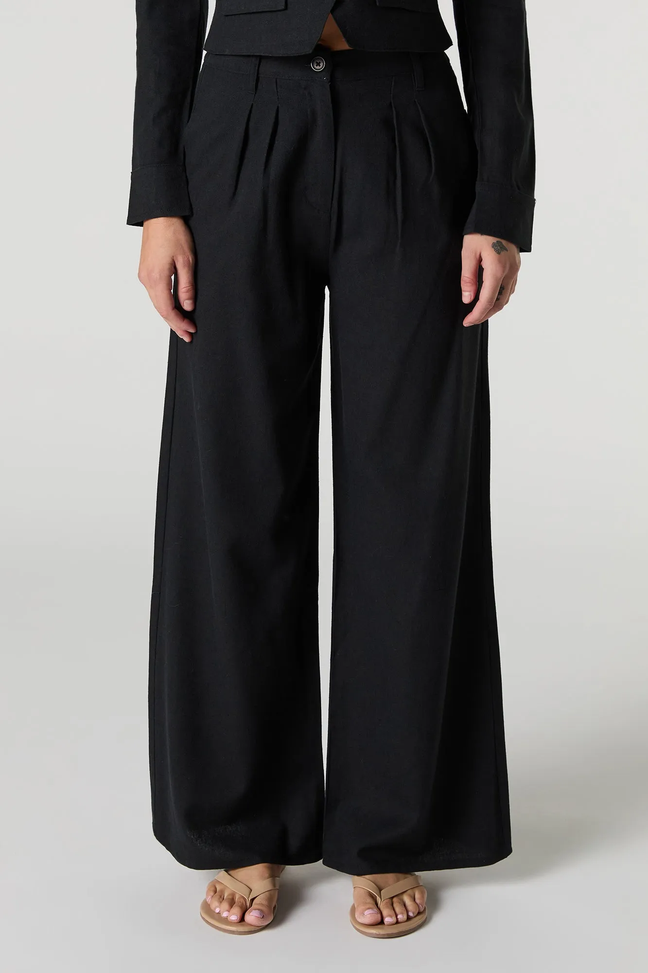 Pleated Wide Leg Pant sold by Urban Planet product image thumbnail 2
