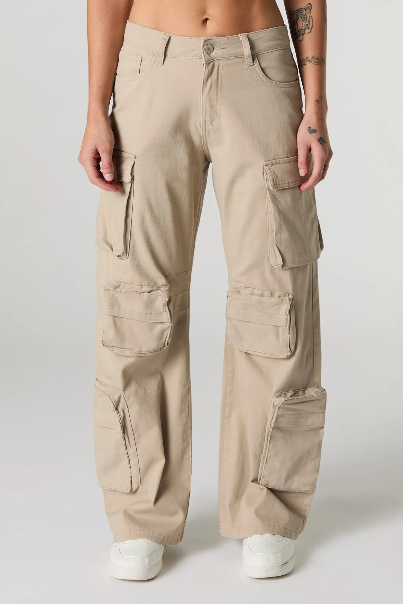 Pantalon cargo à jambe large avec poches multiples sold by Urban Planet product image thumbnail 2