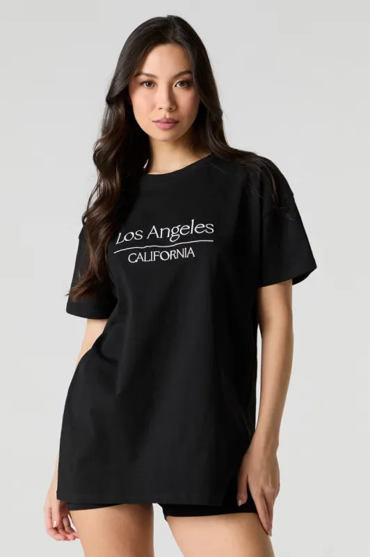 T-shirt surdimensionné avec motif brodé Los Angeles sold by Urban Planet
