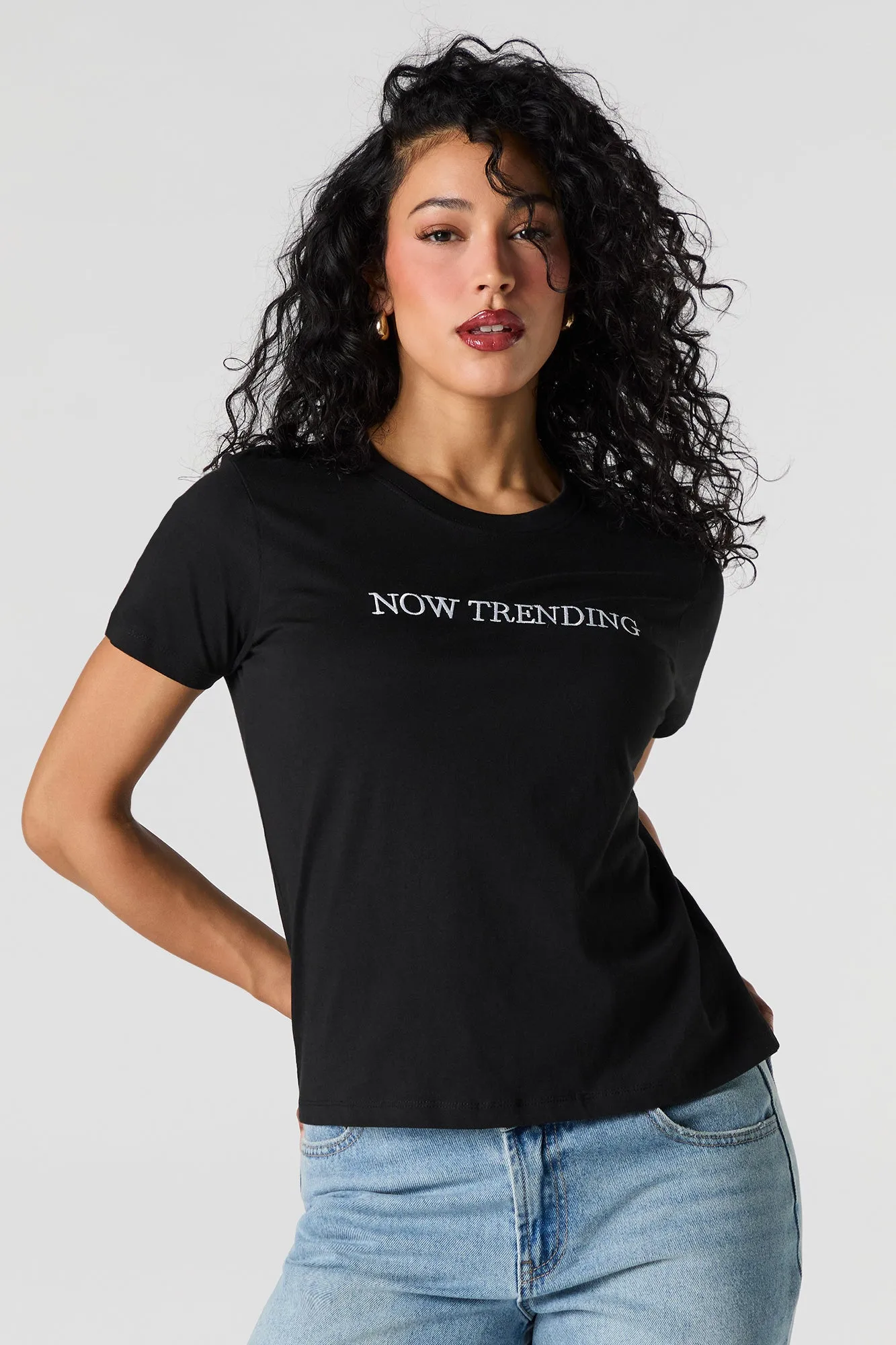 Now Trending Embroidered T-Shirt sold by Urban Planet