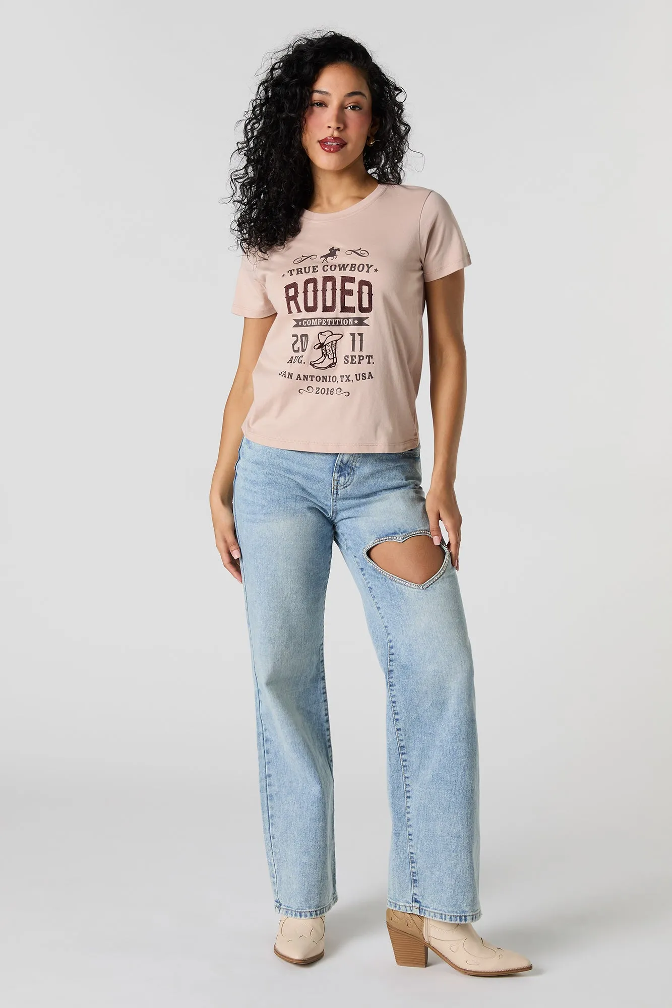 Rodeo Embroidered T-Shirt sold by Urban Planet product image thumbnail 3