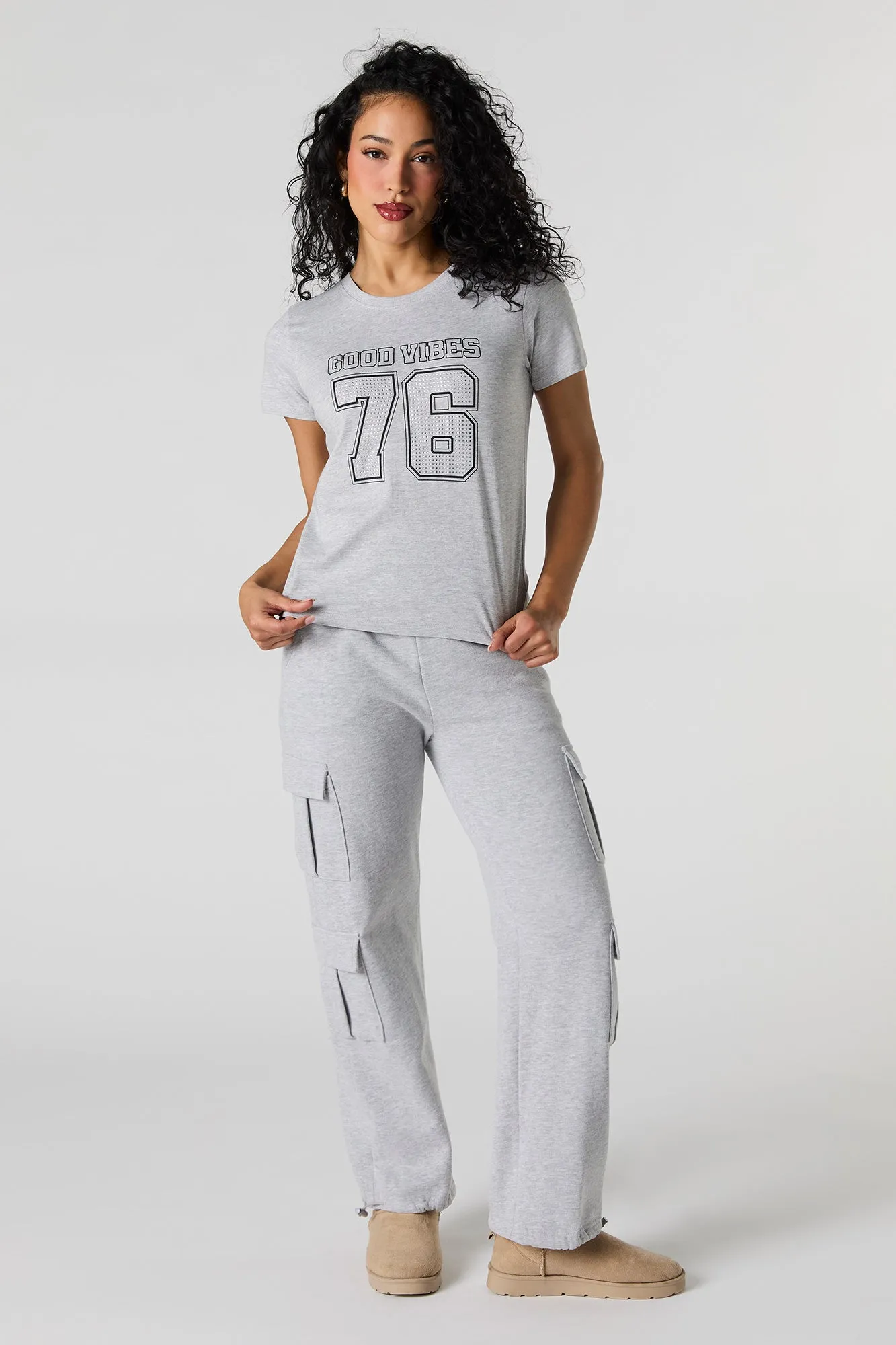 76 Graphic Rhinestone T-Shirt sold by Urban Planet product image thumbnail 3