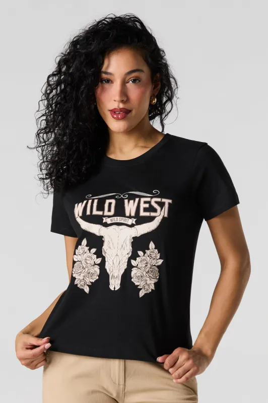 T-shirt à imprimé Wild West sold by Urban Planet