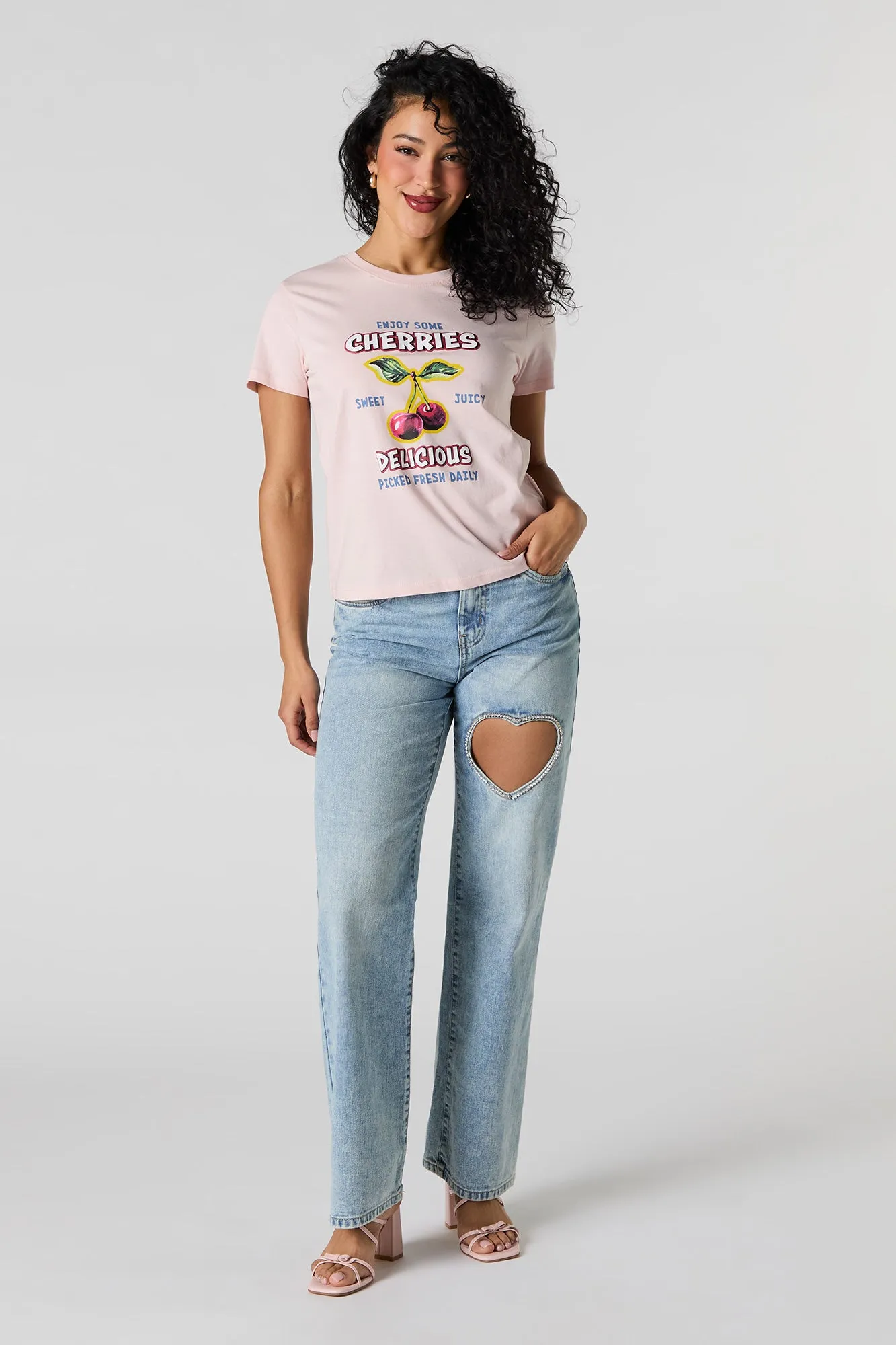 T-shirt à imprimé Sweet Cherries sold by Urban Planet product image thumbnail 3