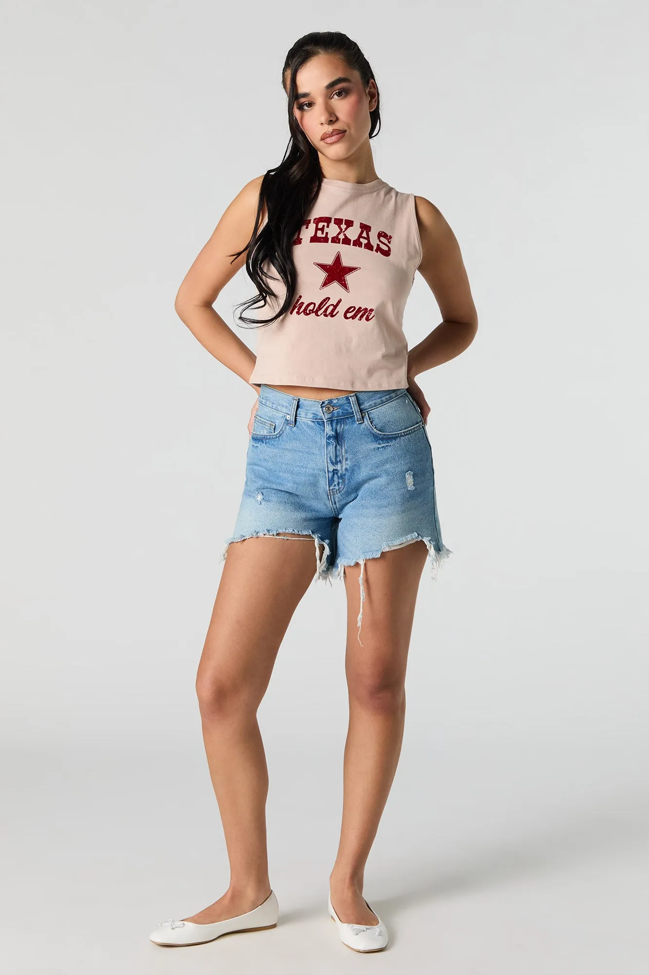 Texas Hold Em Graphic Relaxed Tank sold by Urban Planet product image thumbnail 3