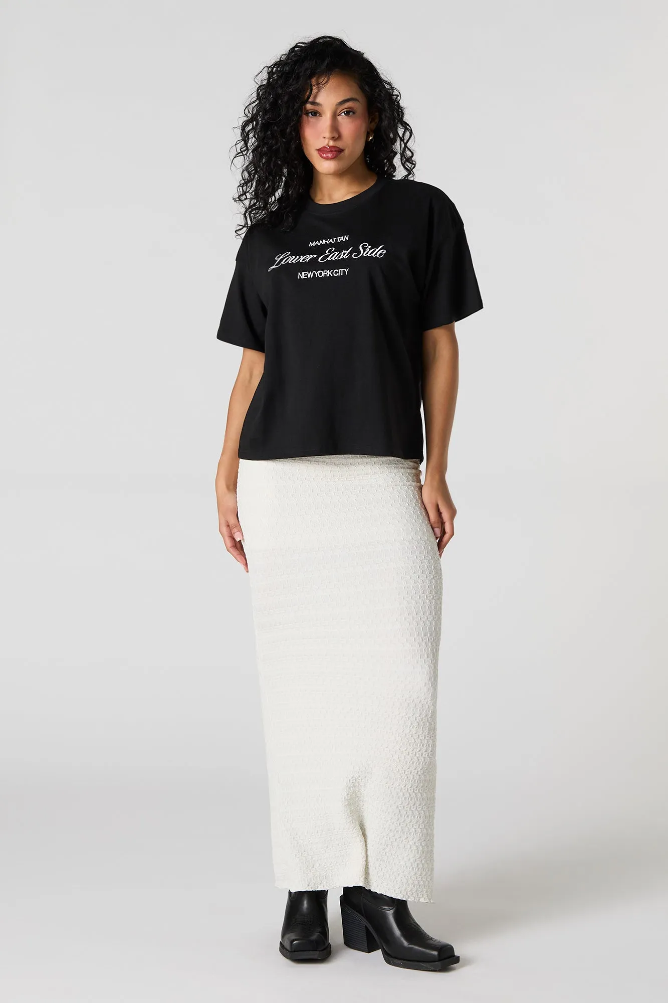 T-shirt avec motif brodé Lower East Side sold by Urban Planet product image thumbnail 3