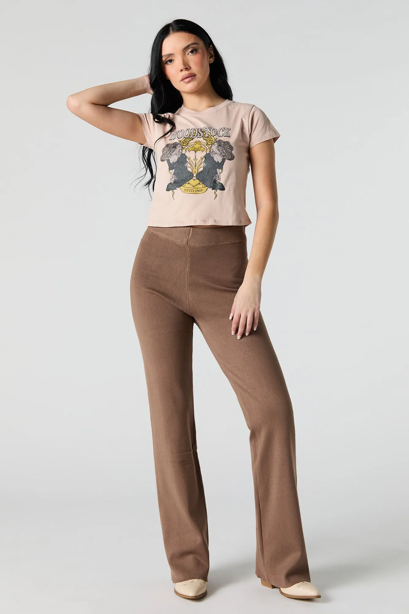 Woodstock Chenille Embroidered Cropped T-Shirt sold by Urban Planet product image thumbnail 3