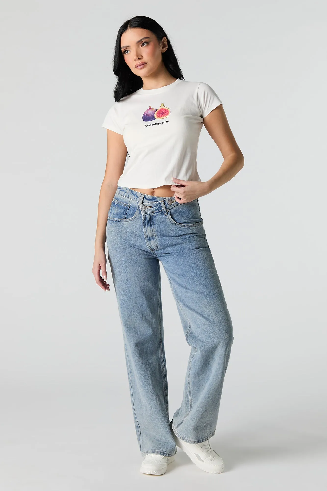 So Figging Cute Embroidered Cropped T-Shirt sold by Urban Planet product image thumbnail 3