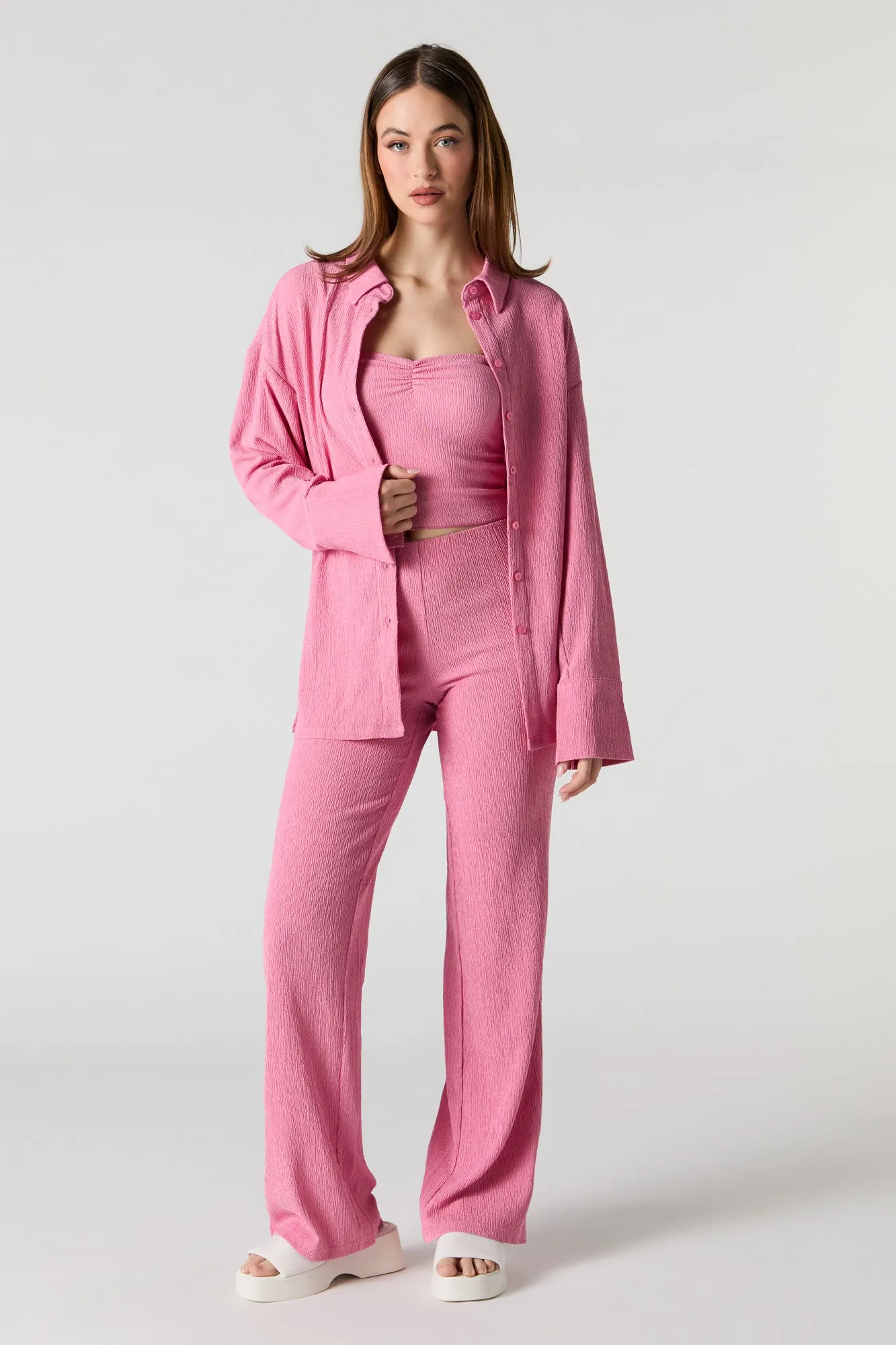 Crinkle Wide Leg Pant sold by Urban Planet product image thumbnail 4