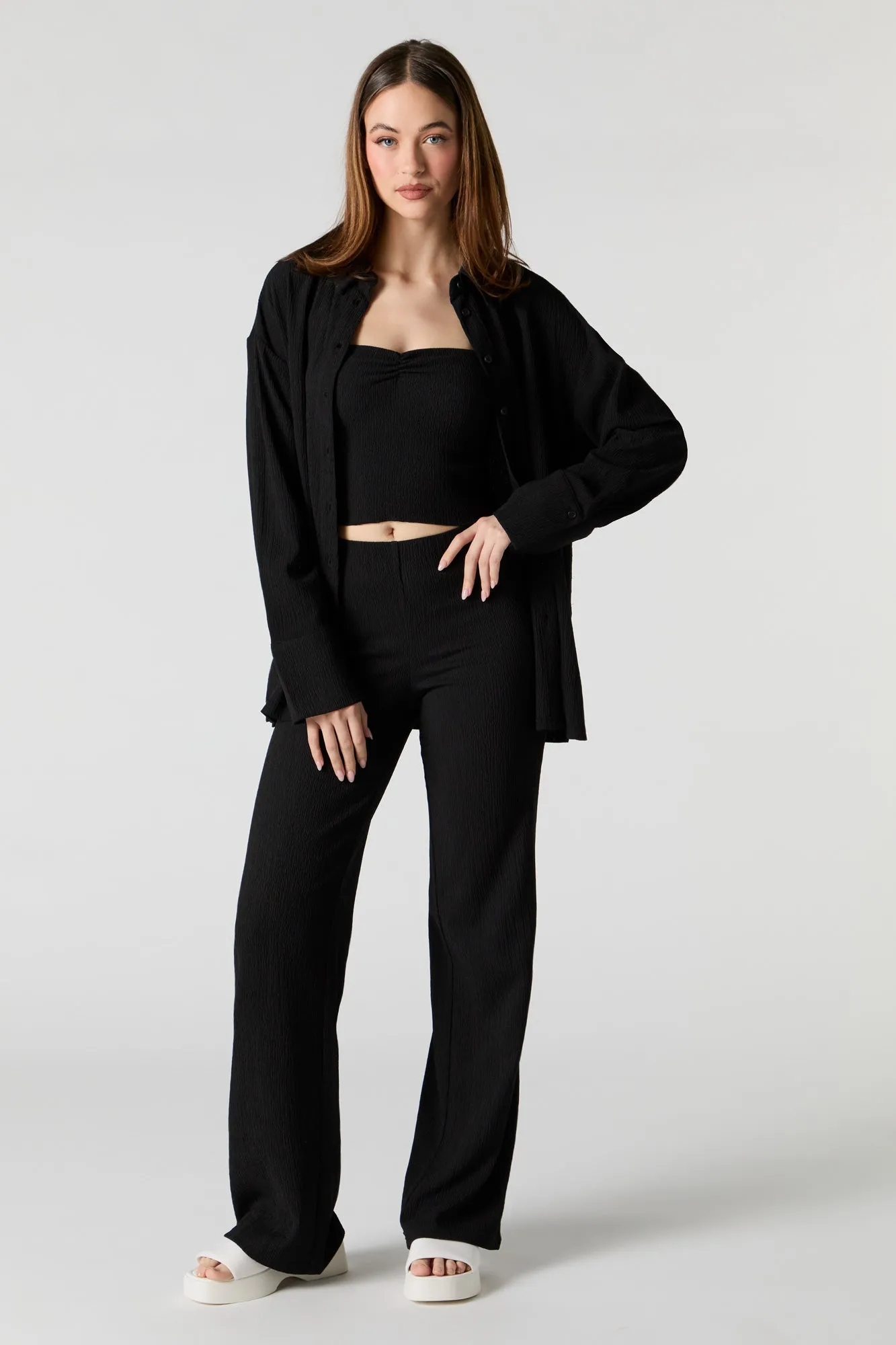 Pantalon froissé à jambe large sold by Urban Planet product image thumbnail 5