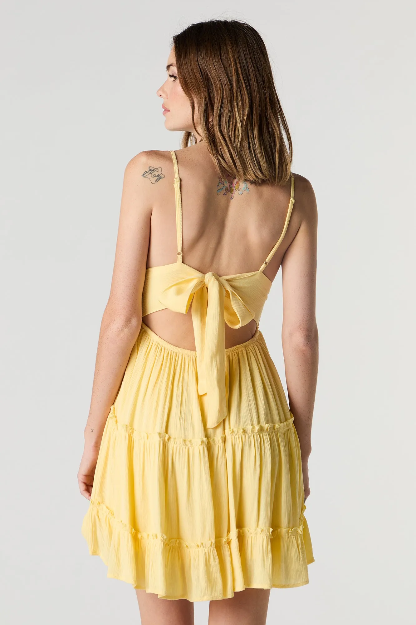 Floral Crochet Tiered Mini Dress sold by Urban Planet product image thumbnail 2