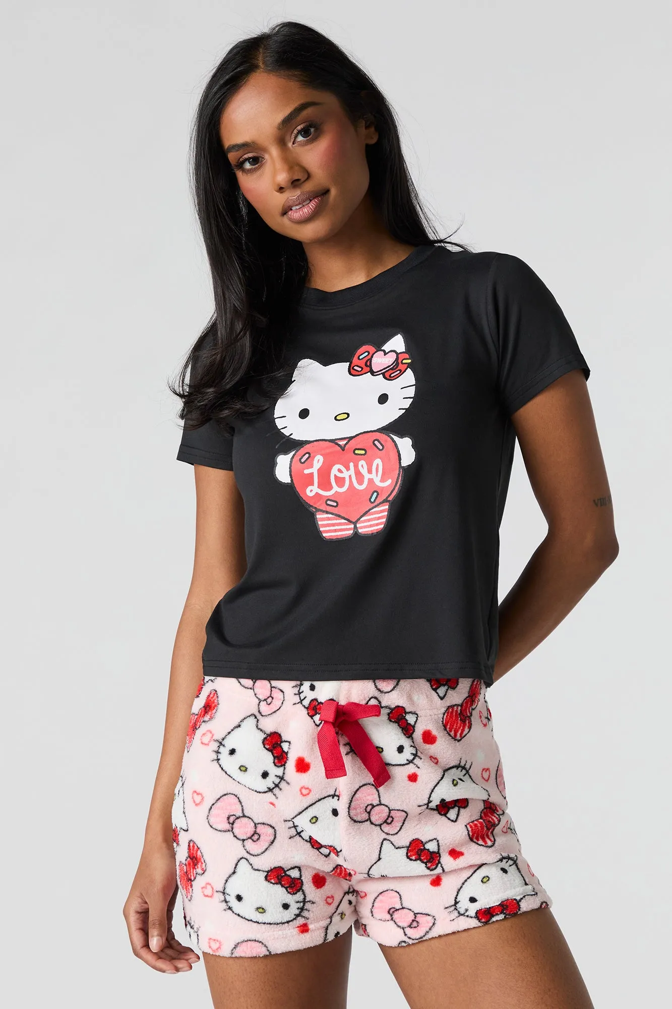 Hello Kitty & Friends T-Shirt & Short 2 Piece Pajama Set sold by Urban Planet product image thumbnail 4