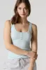 Camisole Henley côtelée à encolure ronde sold by Urban Planet