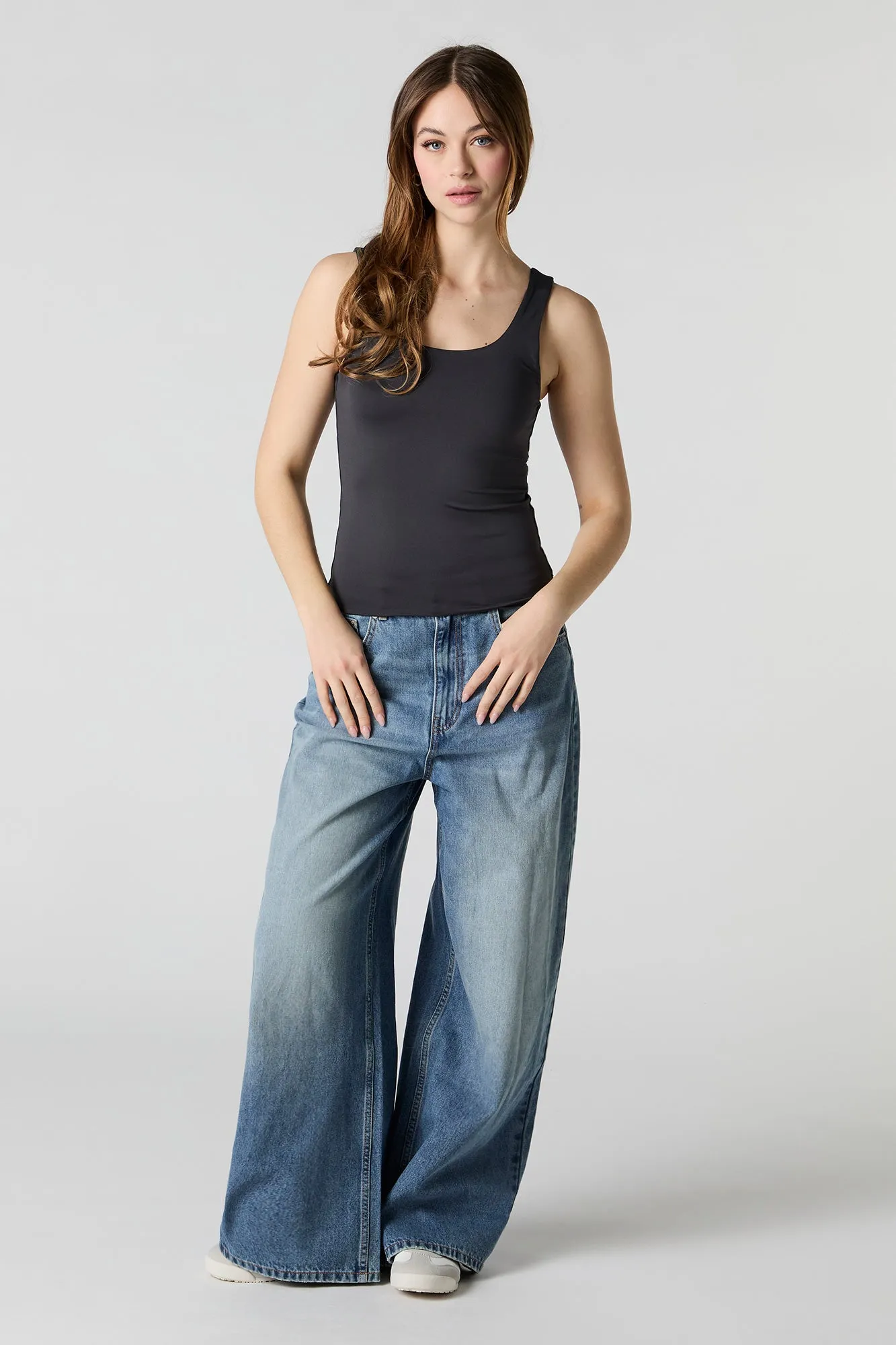 Contour Scoop Neck Tank with Built-In Bra Cups sold by Urban Planet product image thumbnail 3