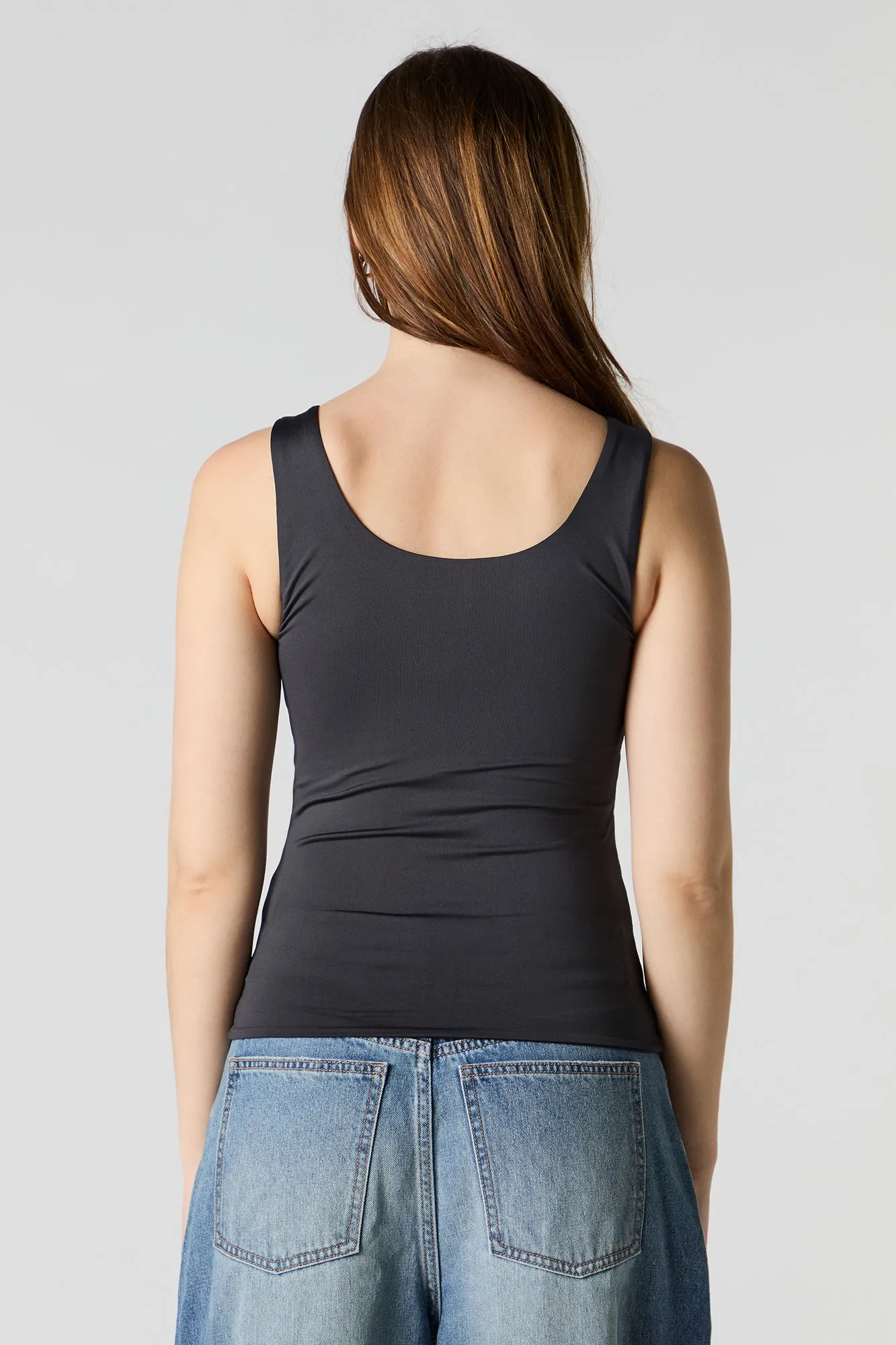 Contour Scoop Neck Tank with Built-In Bra Cups sold by Urban Planet product image thumbnail 2