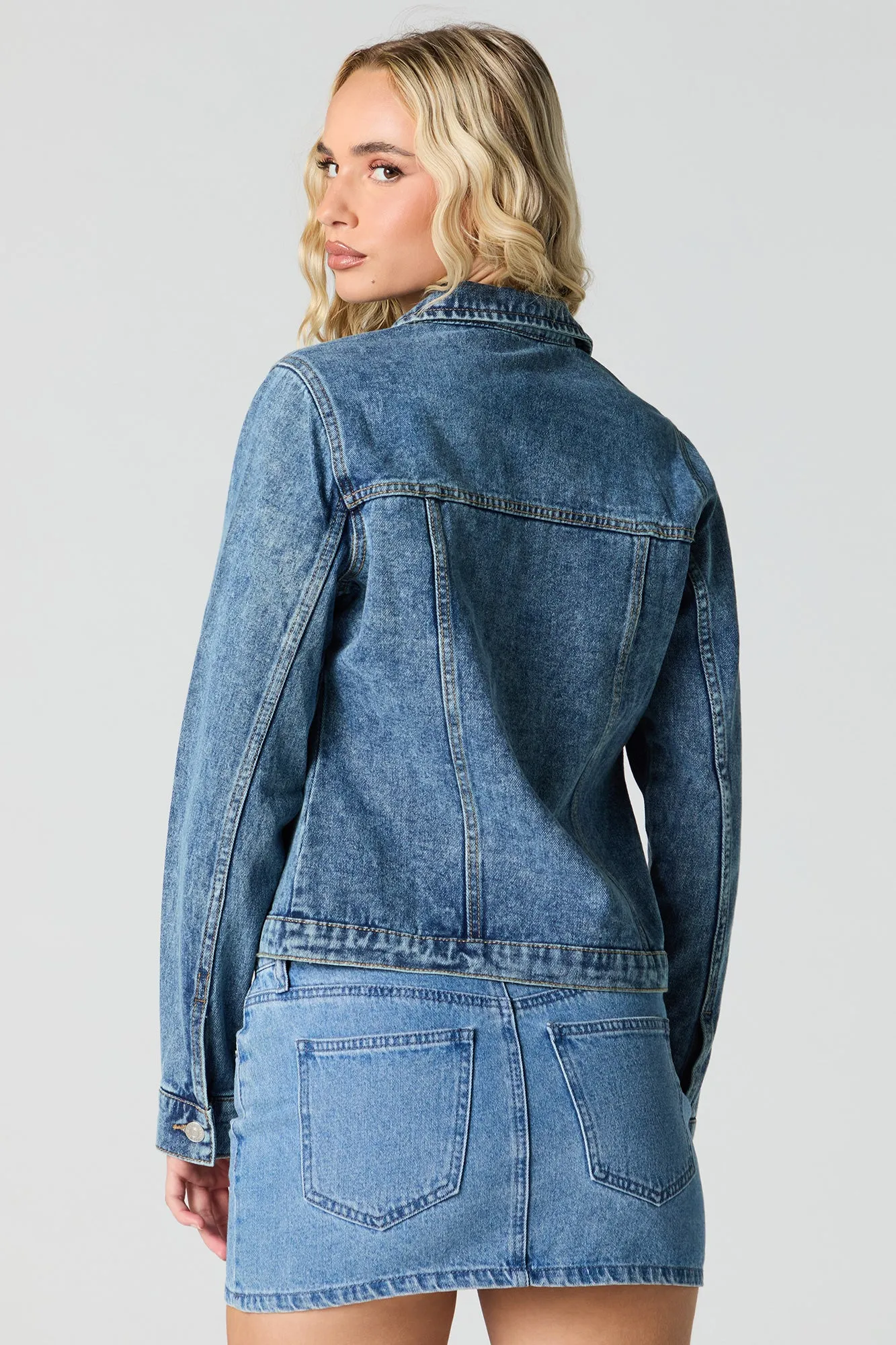 Denim Trucker Jacket sold by Urban Planet product image thumbnail 2
