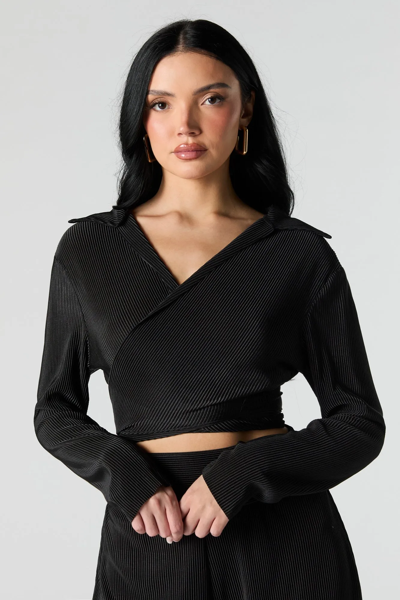 Haut plissé à manches longues avec attache arrière sold by Urban Planet product image thumbnail 4