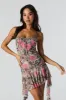 Minirobe asymétrique volantée en filet sold by Urban Planet