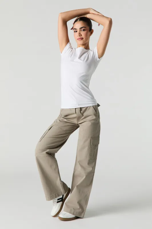 Drawstring Straight Leg Cargo Pant sold by Urban Planet