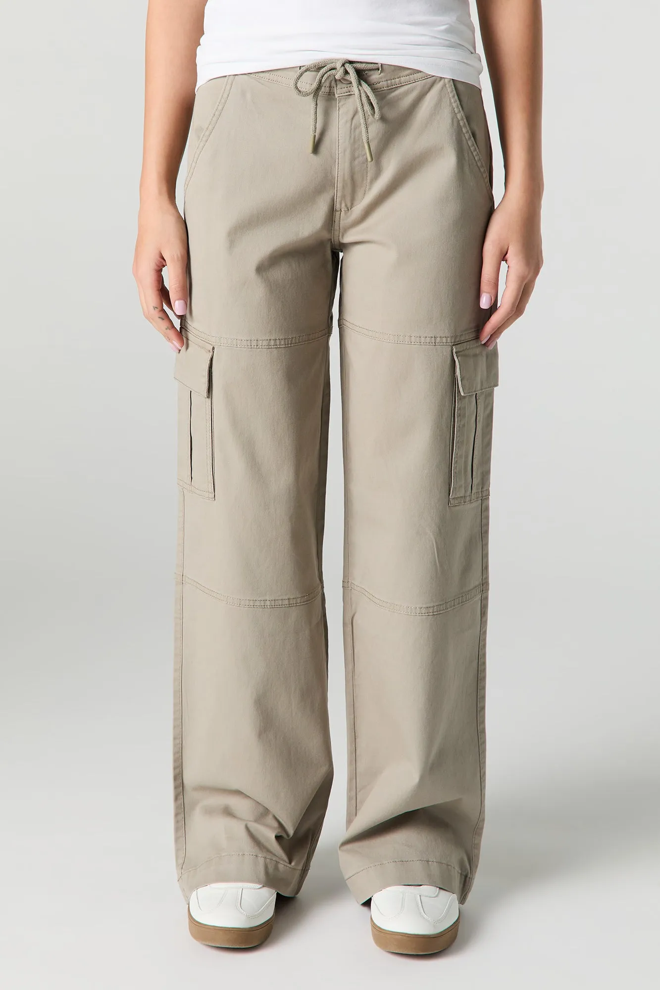 Pantalon cargo à jambe droite avec taille coulissante sold by Urban Planet product image thumbnail 2