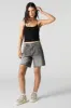 Jean-short à rebord effiloché délavé gris sold by Urban Planet
