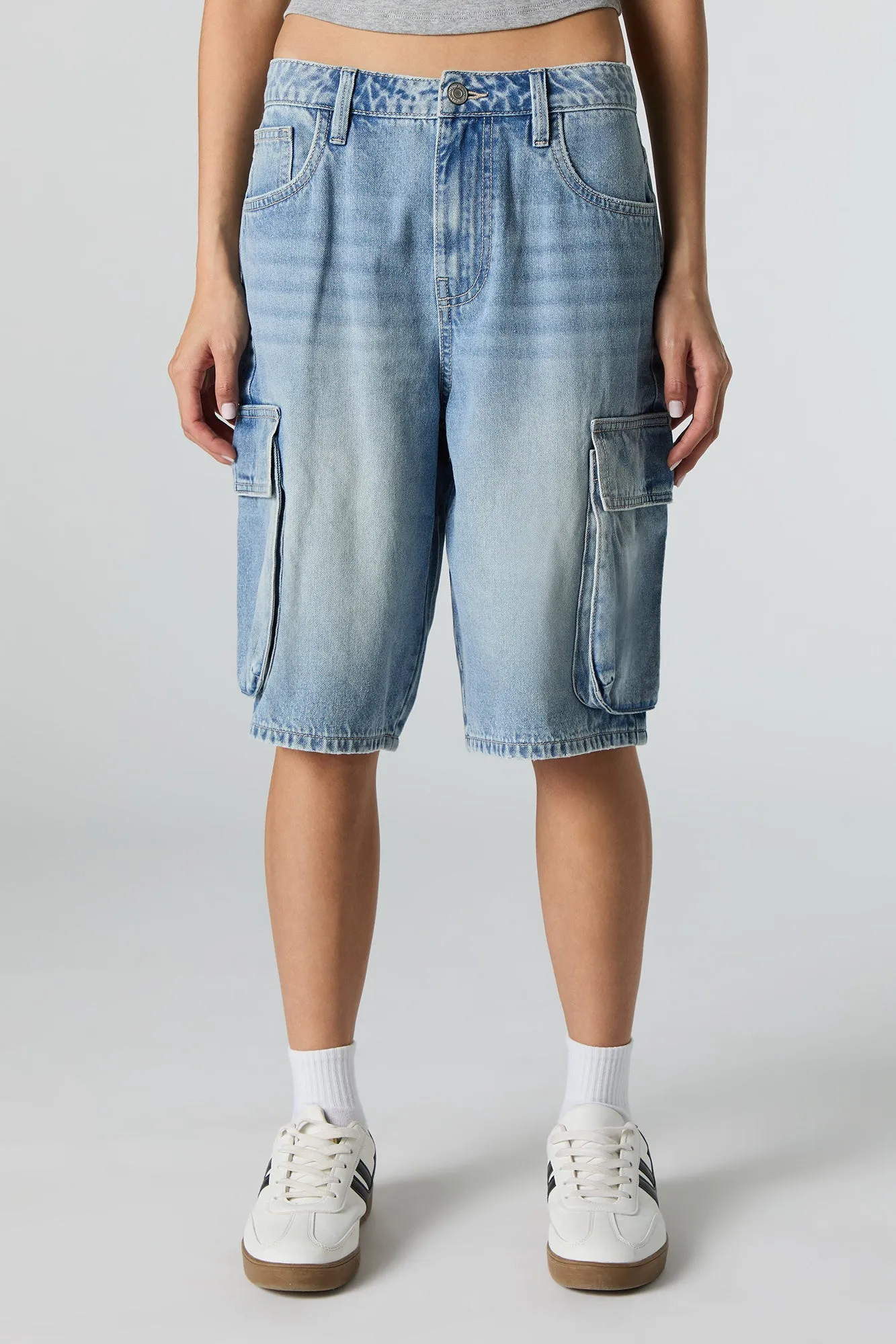 Jupe-short cargo en denim sold by Urban Planet product image thumbnail 2